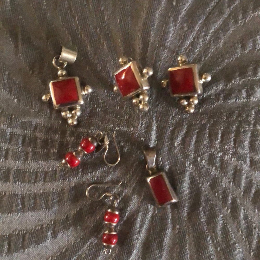 Sterling silver red
